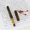 Bolígrafo tradicional de bambú hecho a mano, rodillo de Color Natural para escuela de negocios, regalo de lujo
