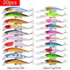 Appâts Leurres Aorace leurre de pêche ensemble appât dur Mini méné flottant Swing Crankbait fou Wobblers manivelle bionique artificielle 230911