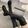 Boot Over The Kne High Boots Motorcykel Chelsea Platform Winter Fashion Pu Leather Sexy Long Ladies Shoes Big Size 230911