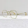 Sunglasses Frames 2023 Arrive TVR517 Vintage Iron Grey Glasses Frame Polygonal Type For Men And Women Hand Craft Pure Titanium Eyeglasses