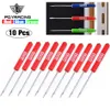 10Pcs Mini Tops And Pocket Clips Pocket Screwdriver Strong Magnetic Slotted Screwdriver GJ001-QY276F