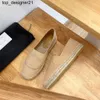 New 23ss Embroidered lettering linen slip on Espadrilles shoes JUTE Soles spring flats loafers hand made luxury designers women casual luxe lounge shoes