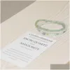 Beaded MG0055 4 MM Mini Gemstone Armband Set Amazonite Snow Quartz till Sale Green Aventurine Womens Yoga Mala Jewelry Drop D DHGARDEN DH6CT