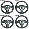 Cardak Black Leather Red Marker Car Steering hjulskydd för Audi A4 B6 2002 A3 3Spoaks 2000 2001 2003 Audi TT 19992005 J220808224P