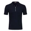 Men's Polos OECHSLI Shirt Silk Snake Skin Men 2024 Summer Short Sleeve Thin Straight Fashion High Quality Big Size M-5XL