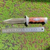 Couteau droit tactique en acier 8Cr13, manche en bois de séquoia, haute dureté, couteau tranchant pour la chasse, la survie, le Camping et le sauvetage