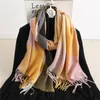 Design de luxo inverno cachecol de caxemira feminino xales e wraos pashmina bufanda estolas cavalo impresso grosso cobertor quente