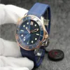 Men Watch Automatic Mechanical Outdoor multi-color Dial With Rubber Bracelet Rotatable Bezel Transparent Case Back249O