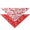 Hondenkleding 2 stuks driehoekig verband huisdieraccessoires Valentijnsdag kleding liefde speeksel handdoek driehoek