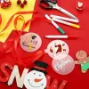 24 Stück 3 Zoll transparenter klarer Kreis Weihnachts-Hangtag DIY leerer runder Acryl-Weihnachtsbaumschmuck-Anhänger JN22 ZZ