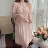 Women's Sleepwear Short-sleeved Pajamas Summer Sexy Pure Desire Net Red Wind Lace With Chest Pad Nightdress Home Service