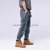 Herren Jeans Herren Jeans Herren Streetwear Mode Männer Multi Taschen Casual Denim Cargo Hosen Overall Hip Hop Harem JeansHomme Wide Leg BaggyL230911