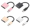 2 In 1 Usb Type C To 3.5mm Headphone Audio PD Charging Converter Cable Mobile Phones Audio Aux Adapter