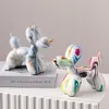 Decorative Objects Figurines Art Graffiti Colorful Balloons Dog Sculpture Resin Statue Nordic Home Living Room Desk Decoration for229T