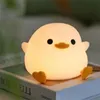 Doudou canard Silicone Induction veilleuse atmosphère lumière chambre lampe de chevet USB charge sommeil Pat lumière