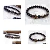 Beaded Sn0591 New Design Pyrite Hamsa Bracelet Fatima Hand For Men Onyx And Jewelry Drop Delivery Bracelets Dhgarden Dhc7B