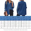 Damesblouses Koreaans Elegant Los Kantoormode Lange mouw Vintage Casual Blauw Denim Shirt Eenvoudige stijl Vakantie-outfit