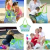 Novo tamanho grande crianças areia longe saco de malha portátil crianças brinquedos de praia saco de toalha saco de armazenamento de brinquedos do bebê sacos de artigos diversos feminino sacos de maquiagem cosmética