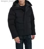 Manteaux d'hiver pour hommes en duvet pour hommes de la doudoune canadienne Sports de plein air coupe-vent de canard blanc parker chapeau à col long véritable peau de fourrure de loup vestes pilotes L230911