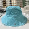 Dapu Bolsas de cosméticos Chapéu balde feminino de proteção solar de verão Chapéu Le Bob Artichaut Chapéu de aba larga