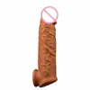 masseur sexuel masseur sexuel masseur sexuel couverture de pénis en silicone imitation de cristal agrandie et allongée couverture amusante TPE dent de loup ensemble de verrouillage de jouet mari et femme