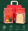 Take Out Containers 20PCS Year's Christmas Paper Cup Seal Food Grade Toast Packaging Bag