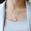 Pendant Necklaces S925 Sterling Silver Hetian White Jade Lanolin Women's Fresh Inlaid Clavicle Chain