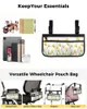 Storage Bags Yellow Tulip Flower White Wheelchair Bag With Pockets Armrest Side Electric Scooter Walking Frame Pouch