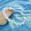 Strand C.QUAN CHI Bracelet de perles colorées en pierre de lune brillante pour femme