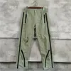 Calças masculinas de alta qualidade 2023ss high street zíper casual versátil carga respirável calças streetwear sweatpants roupas