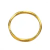 Bangle "Never Give Up" Solid Womens Girl 18k Yellow Gold Filled Classic Fashion Jewelry Girlfriend Gift Dia 60mm/62mm