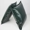 Pillow 2023 PU Oil Wax Leather Solid Color Light Luxury Imitation Sofa Throw Office Headrest