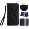 Bird Trees PU Leather Wallet Cases For Samsung Galaxy S23 Plus S22 Ultra A54 A34 A53 A33 A32 A23 S21 Credit ID Card Slot Holder Stand Flip Cover Purse Pouch With Strap