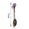 Natural Crystal Spoon Amethyst Kaffee Kaffee Haushaltsgeschirr DIY geschnitztes Langgang Mischlöffel