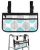 Storage Bags Mandala Grey Blue Texture Wheelchair Bag With Pockets Armrest Side Electric Scooter Walking Frame Pouch