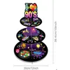 Other Festive Party Supplies 90S Cardboard Cupcake Stand Holder Tower 3 Tier Round Desserts Pastry Serving Tray For 12-18 Cupcakes Per Dh3Eu