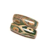 Loose Gemstones Tibetan Tortoise Shell 6eyes 30mm Medulla Agate Dzi Jewelry Amulet Necklace DIY Production