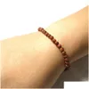 Beded Mg0114 Bracelet Golden Sand Stone Bracelet 4 مم من الأحجار الكريمة مجوهرات المرأة اليوغا Mala المصنوعة يدويًا تسليم Bracele Dhgarden Dhl9s