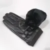 Gants d'hiver en cuir pour hommes, gants de styliste en cachemire, gants en peau de daim de haute qualité, matériel classique, gants d'entraînement en plein air pour hommes