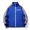 Chaquetas para hombres Primavera Otoño Deportes Nombre personalizado Impresión Raya Abrigo Viaje al aire libre Casual Senderismo Campamento Adolescente Estudiantes Chaqueta