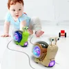 Intelligenzspielzeug Krabbelschnecke, Babyspielzeug mit Musik, LED-Licht für Kinder, elektrisches Haustier, Musik, interaktives Gehen, Tanzen für Kinder 230911