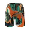 Short de bain pour hommes, maillot de bain amusant, Style artistique moderne, Illustration vibrante, confortable, course à pied, Surf, pantalon court de grande taille