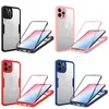 Capas de cobertura de corpo inteiro de filme PET para Samsung S24 S23 Ultra S22 Plus A04E A24 A14 A34 A54 A15 A05 A05S A35 A55 A25 360 Transparente Hard PC Acrílico Macio TPU Capa Dupla Face