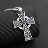 Pendentif Colliers Vintage Nordic Celtic Cross Collier pour hommes Creative Fashion Punk Party Tendance Cool Personnalisé Bijoux Accessoires