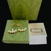 Perle Stud G coloré cerceau concepteur pour femmes boucles d'oreilles dames perle boucles d'oreilles bijoux cadeaux ifts