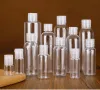 Eenvoudige Plastic Fles Flip Vlinderdeksel Voor Vloeistof 5ML 10ML 20ML 30ML 50ML 60ML 100ML 120ML Reizen Essentiële Oliën Parfum PET-flessen Met Caps