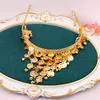 Hair Clips Gold Color Bridal Jewelry Dangle Bell Accessories For Women Ethnic Arabic Wedding Crowns Applicazione Capelli Sposa