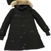 Designer canadense ganso versão de comprimento médio puffer jaqueta feminina para baixo parkas inverno grosso casacos quentes das mulheres à prova de vento streetwear48944