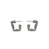 Exaggerated personality s925 sterling silver Korean new French modern geometry irregular niche simple advanced sense earrings female