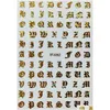 Other Health Beauty Items 3D Gold Black White Nail Sticker Self-Adhesive Diy Charm Lable Letter For Nails Decals Manicure Art Deca Dhlvy